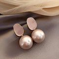 S925 Silver Needle Pearl Earrings New Trendy Korean Big Pearl Oil Dripping Temperament Personality Enamel Earrings