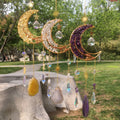 Natural Moon Crystal Tree of Life Sun Catcher Wind Chimes with Stone Leaf Hanging Unique Home Decorative Crystal Craft
