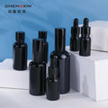 Essence Bottle Skin Care Serum & Mascara Stock 50ml Bright Black Glass 30ml 20ml 5ml Square Shape Pump Sprayer