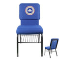 Nigeria Customized Church Logo Metal Church Chairs That Can Be Stacked