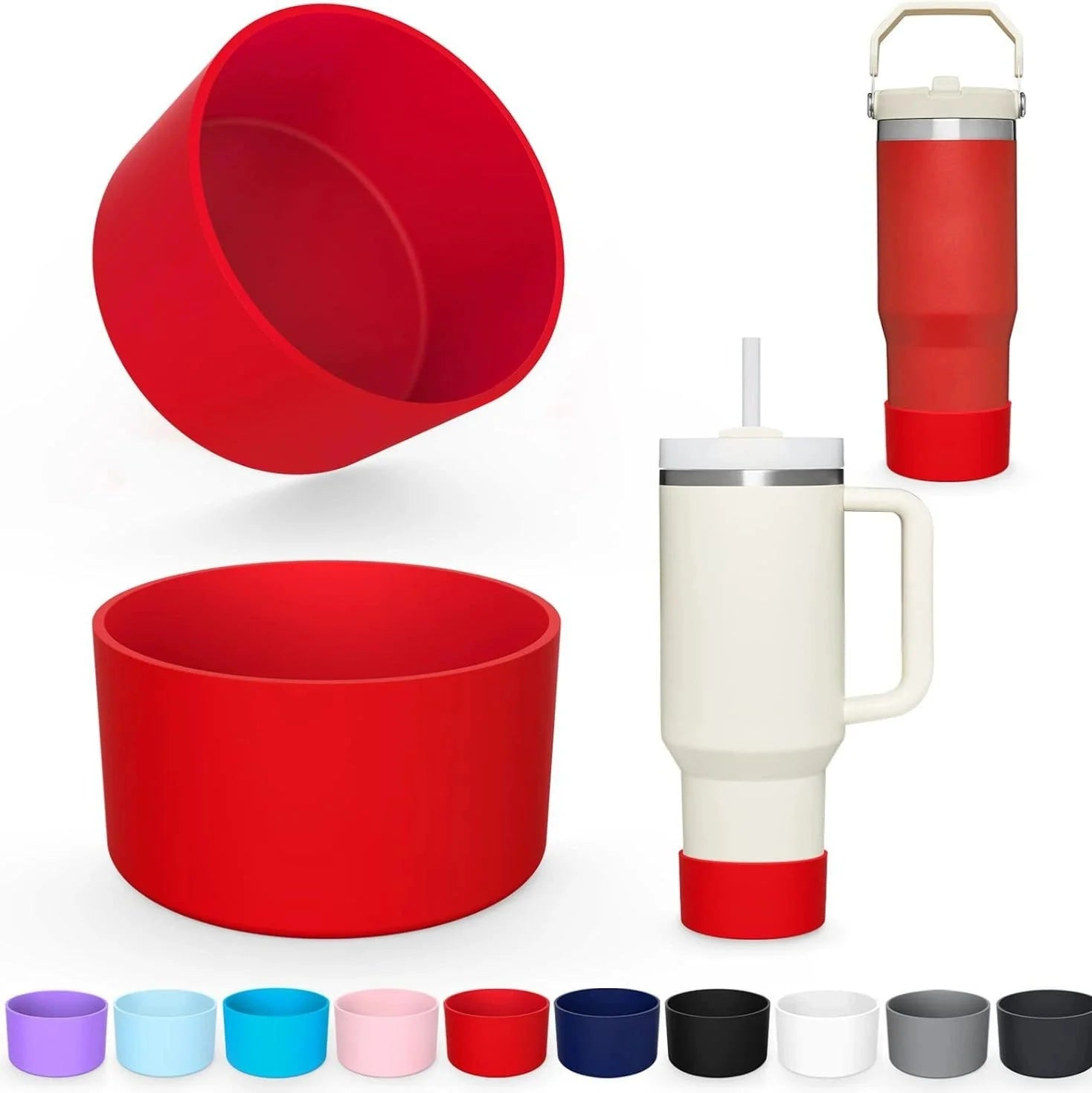 For Stanley for Quencher 12-40oz Universal Silicone Cup Cover Cross-Border Wear-Resistant Protective Carafe & Mug Warmers