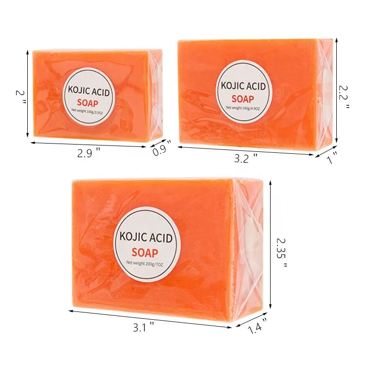 Wholesale Private Label 100g 140g 200g Handmade Organic Natural Skin Whitening Acne Soap Bar Kojic Acid Soap for Face and Body
