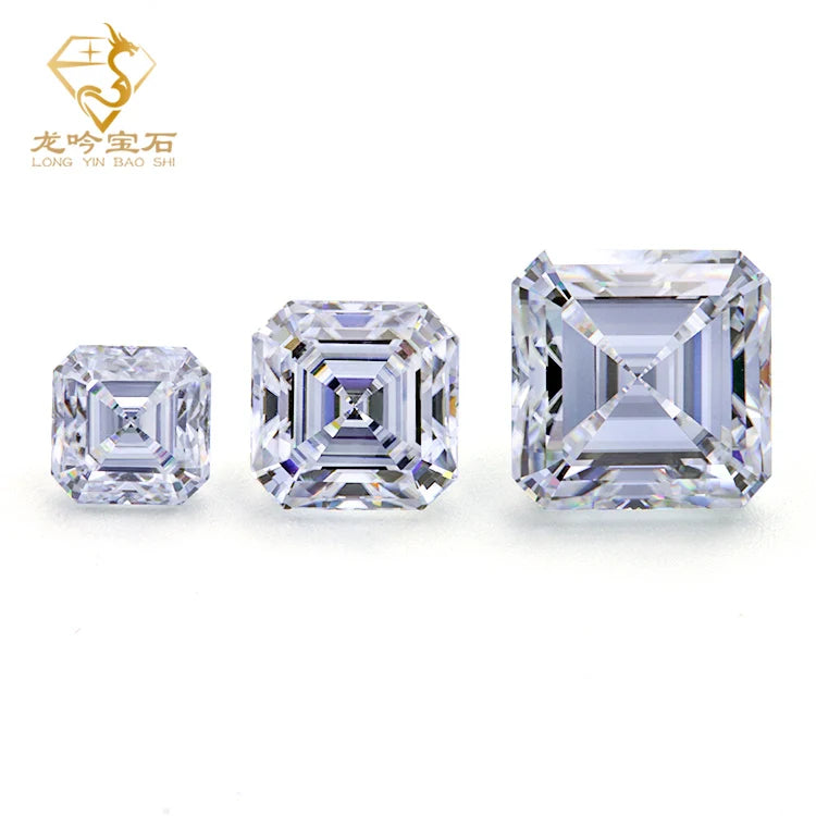 Augsut Stone Asscher Cut D White VVS1 Clarity Lab Moissanite Asscher Loose Moissanite Gemstone