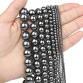 Wholesale Healing Natural Stone Loose Round Bead Hematite Bead Strand for Jewelry Making