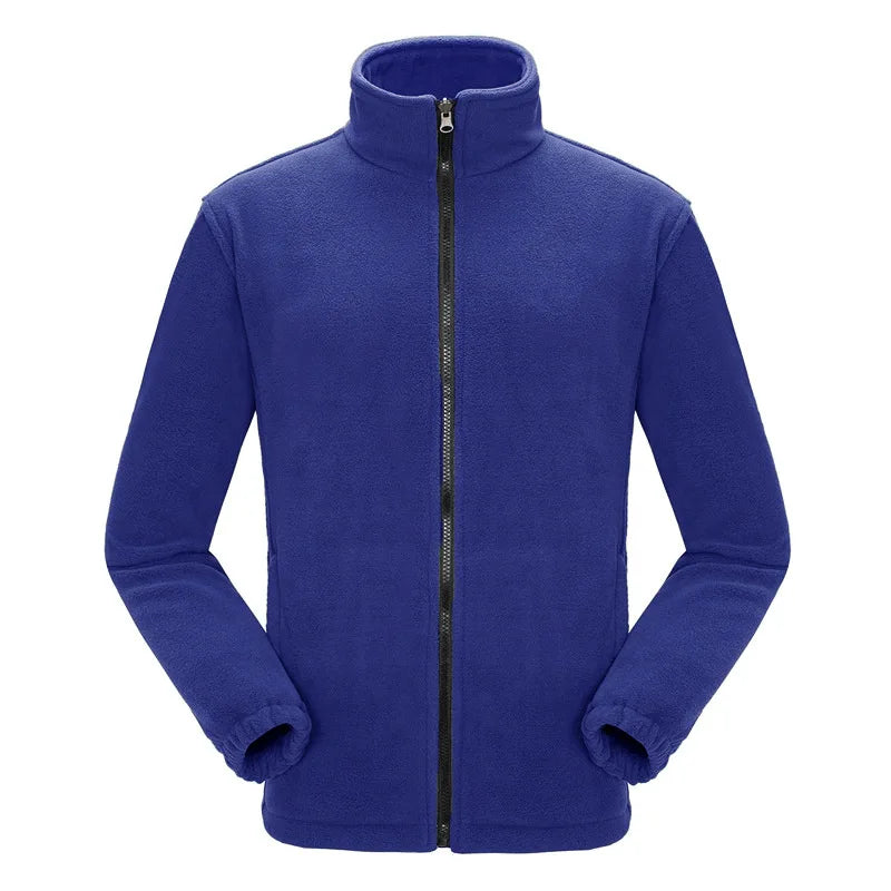 OEM Professional Outdoor Recreation Coat Pockets Men's Soft Polar Fleece Anti-Static Full Zip Work Jacket