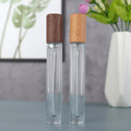 Factory Stock Wood Cover Cosmetic Packaging 10ml Round Rectangle Atomizer Glass Spray Perfume Bottle