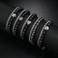Fashion Men Jewelry 2023 New Stainless Steel Double Layered Chain Bracelet Natural Stone Bracelet for Men