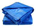 Heavy Duty 200g Woven LDPE Coated Mesh Fabric Plain Tarpaulin Sheets Blue Customizable Size Waterproof UV Protection Windproof
