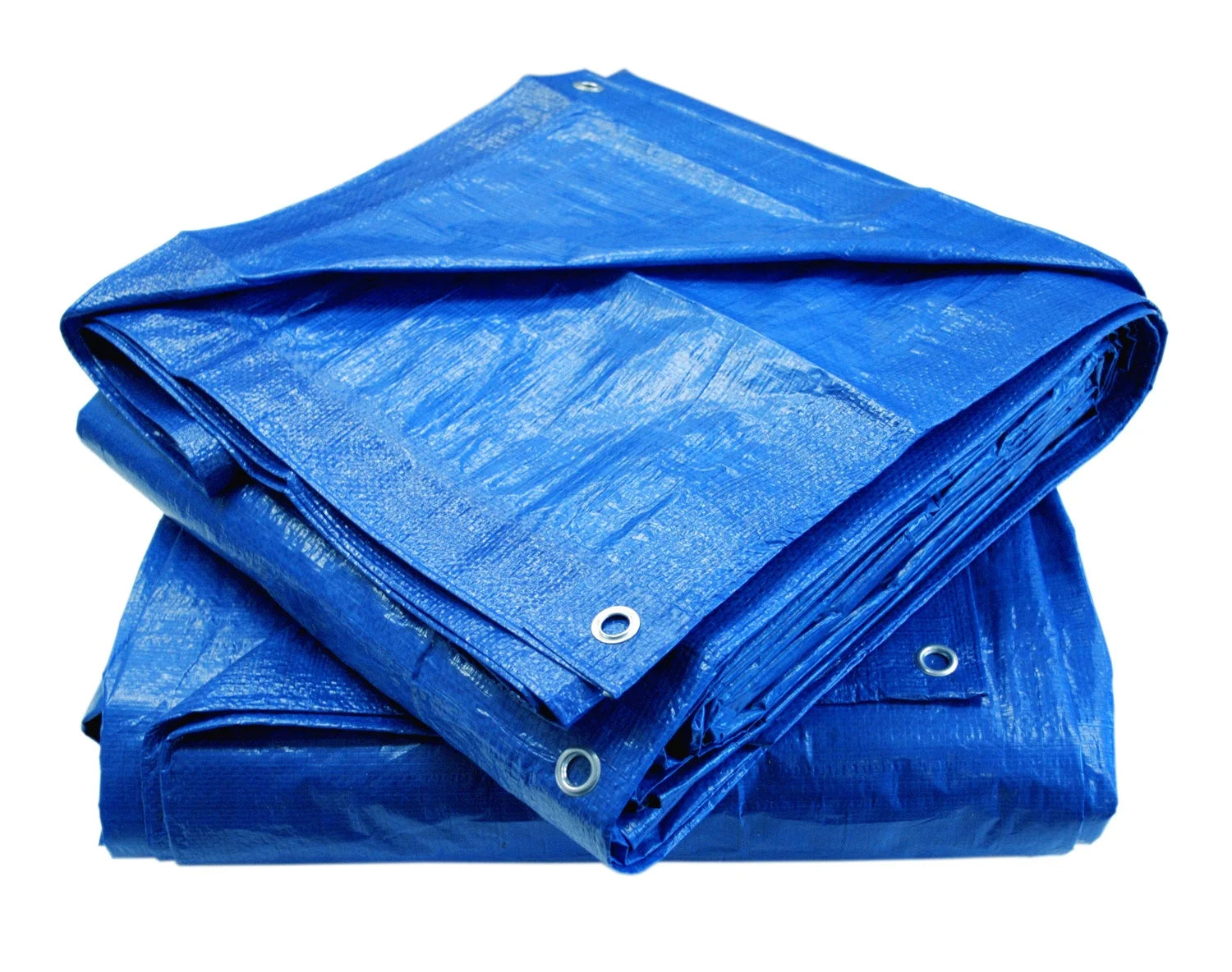 Heavy Duty 200g Woven LDPE Coated Mesh Fabric Plain Tarpaulin Sheets Blue Customizable Size Waterproof UV Protection Windproof