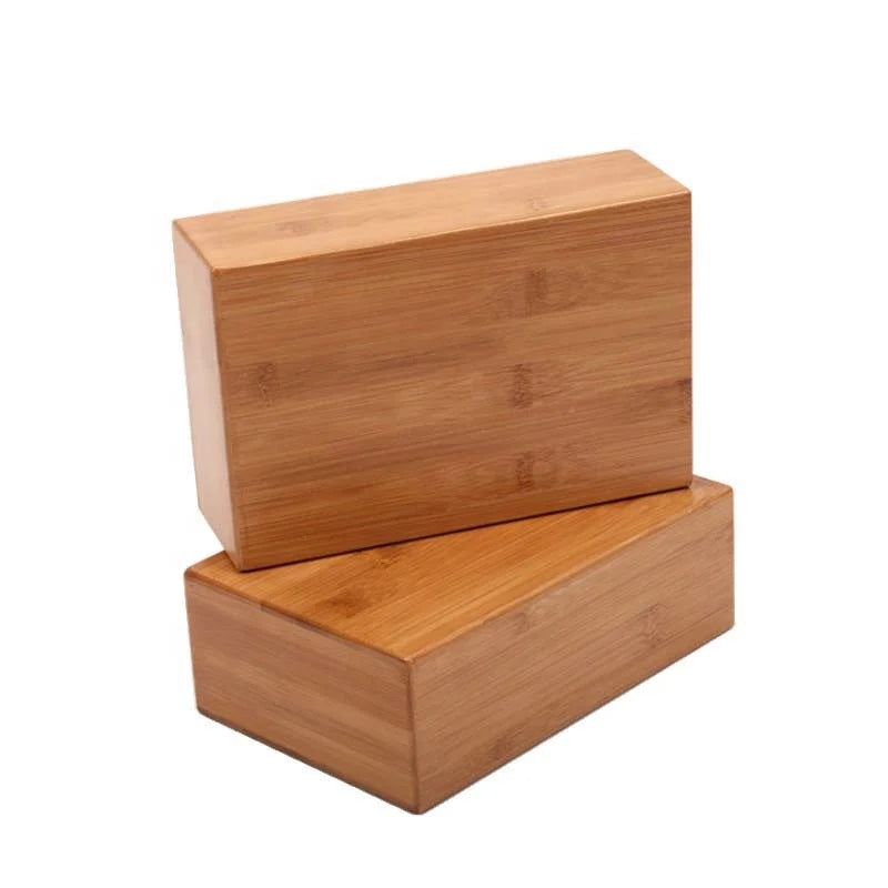 Natural Fitness Home Gym ECO Friendly Body Building Women High Quality Pilates Exercise Custom Logo Printed Bamboo Yoga Block