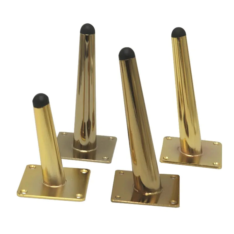 Modern Metal Gold Brass Tapered Furniture Leg Feet for Cabinets Sofas-for Kitchen Living Room Bedroom Home Office Bathroom