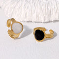 Beimai OEM Ring Light Luxury High-end Geometric Gold-plated Stainless Steel Ring