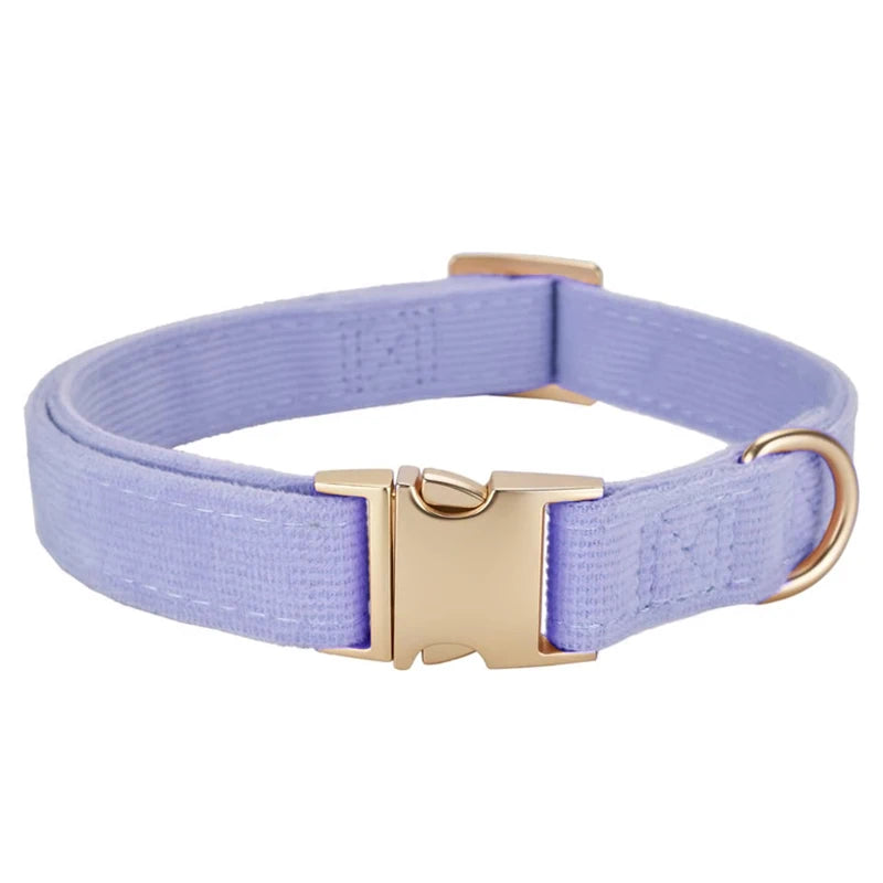 Hot Sale Personalized Adjustable Soft Leather & Rubber Luxury Dog Cat Collar Metal Buckle Print for Small Medium Large Dogs Cats
