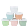 Customized Colorful 100g 200g Ice Cream Jar PP Body Cream Jars for Scrubs