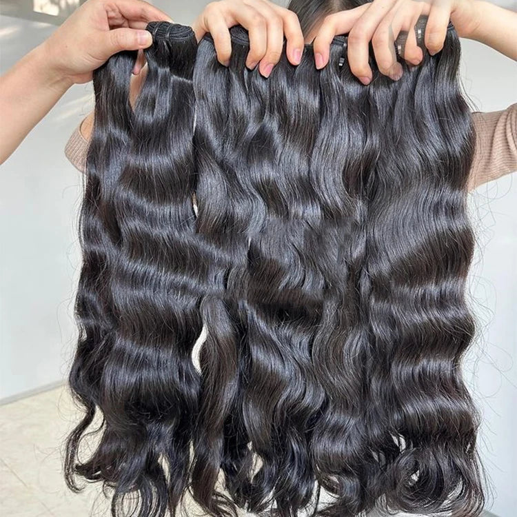 Drop Shipping Hair Vendor Virgin Human Cuticle Aligned Raw Cambodian Natural Wavy Hair Bundles Vendors