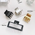 2025 Black Silver Small Minis 3.2cm Mini Size Hair Claws Clips Ponytail Bun Hair Clamps Alloy Metal Hairclaw Gold Claw Clip