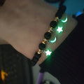 2022 New Arrival Fluorescence Stone Luminous Bracelets Moon Star Light in the Dark Bracelet for Women and Men