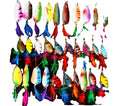 30Pcs/Lot Fishing Lure Spinner Spoon Mixed Color/Size/Weight/ Hook/Diving Depth Metal Lures Hard Bait Fishing Tackle