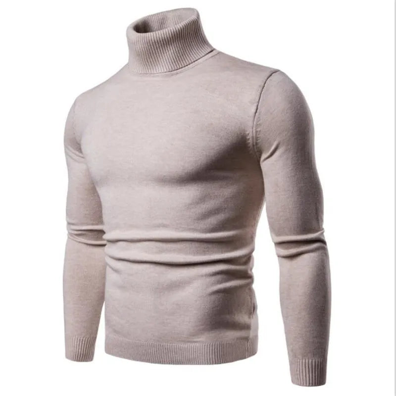 Winter Autumn New Collection Men Casual Turtle Neck Pullover Knitwear Wholesale Cheap Men Sweaters