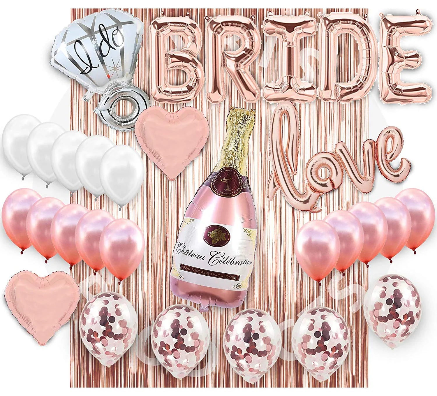 Wholesale Bride Wedding Decoration Rose Gold champagne Balloon Set Party Supplies Background Wall Kit