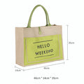 Customized Personalized Bridesmaid Proposal Wedding Gifts Leather Handles Eco Friendly Jute Bag With Logo