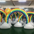 Outdoor Summer Large Inflatable Rainbow Arch Water Sprinkler PVC Material 6-8 Persons Capacity Eco-Friendly for Boys Girls