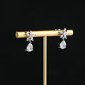 Fashion Korean Zircon Earrings Minimalist Tear Drop Small Earrings Women Wholesale