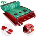 Golf Gift Set Custom Logo Green Durable Wooden Grass Putting Trainer 2 Holes Outdoor Indoor Auto Return Mat GP Brand