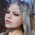 Fashion Multi-layer Rhinestone Forehead Chain Bridal Simple Tassel Headdress Hair Accessories