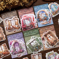 Pack of 10 Time Series INS Landscape DIY Decorative Window Stickers Handmade Material 10pcs/Pack