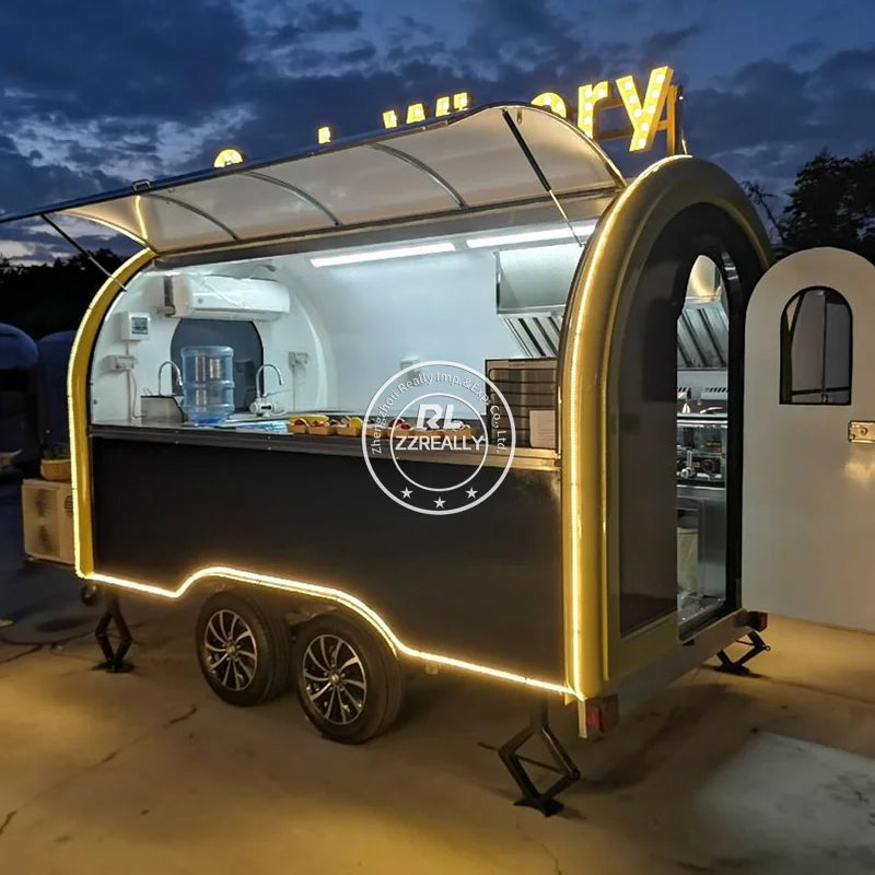 2025 Food Ice Cream China Small Mobile Fast Food Trucks for Sale Food Truck with Full Kitchen