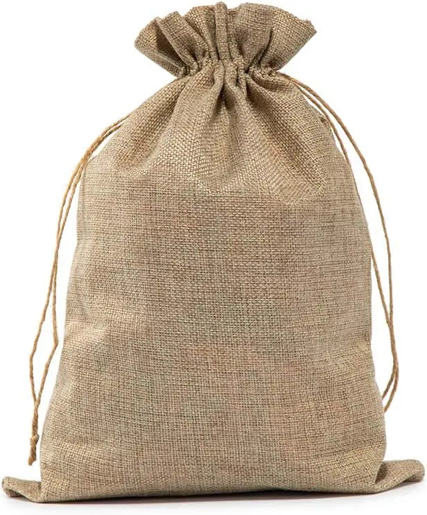 7.8x10 Inch Gift Bulk Pack Mugs Mason Jars Christmas Gift Bags Wedding Party Favors Jewelry and Treat Pouches Small Jute Bag