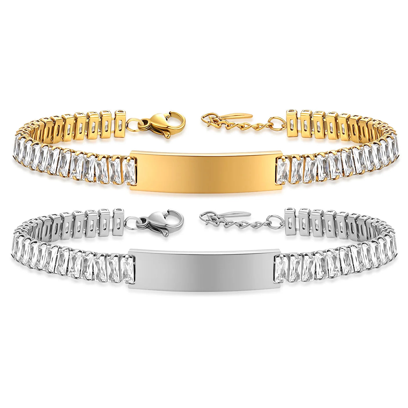 DAIHE Fashion Jewelry New Stainless Steel Bracelets Zircon Chain Bracelets Non Tarnish