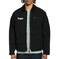 Custom Wholesale 100% Cotton Basic Clothing Work Jacket Men With Zipper Pocket