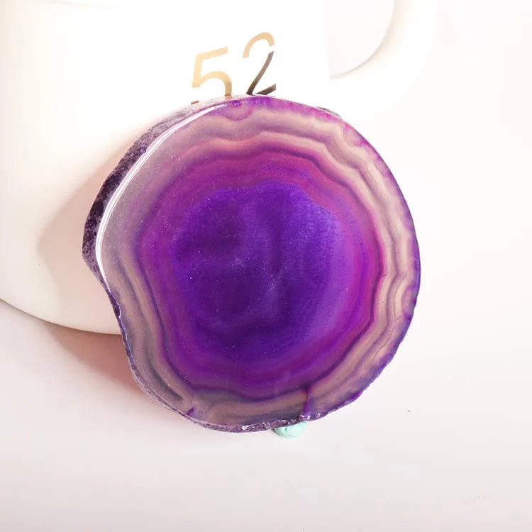DIY Natural Agate Piece Raw Stone Agate Slices Nail Beauty Colored Agate Slices