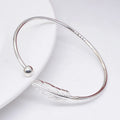 Lady's Fashion Charm Bracelet with Simple Brush Ball Design Feather Style