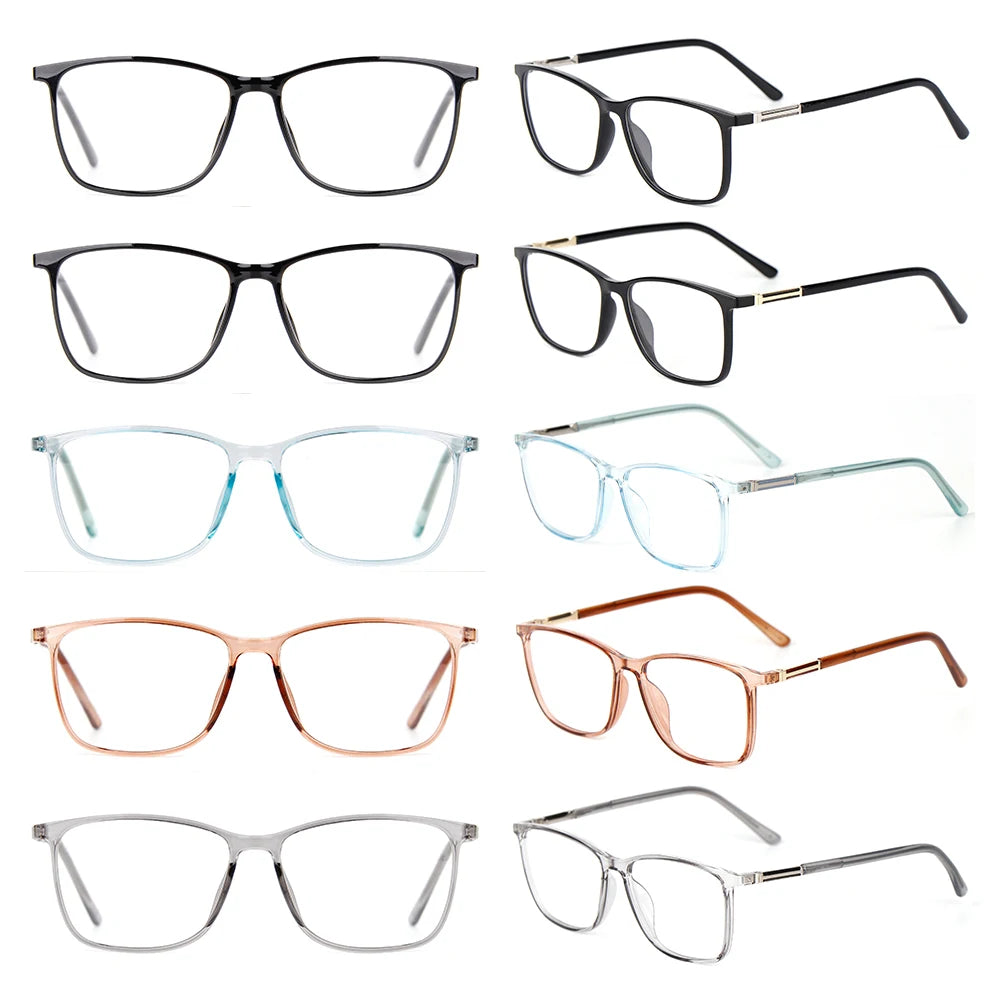 TR90 Square Shape Optical Frame Anti Blue Light Blocking Glasses for Men