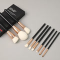 EMF Luxury Professional Customizable 8-Piece Makeup Brush Sets Super Soft Beauty Tool with Black Wood Handle for Face Use