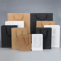 Durable Logo Solid Personalized Eco-Friendly Brown Shopping Embossing Biodegradable Print Gift Packing Paper Bag