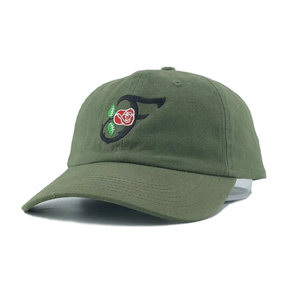 Custom Embroidered Dark Green Dad Hat 6-Panel Sport Baseball Golf Cap for Men and Women Stylish Fabric Feature Common Fabric