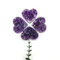 High Quality Natural Amethyst Cluster Hearts High Quality Healing Crystal New Arrival  Raw Stone Heart for Decoration and Gifts