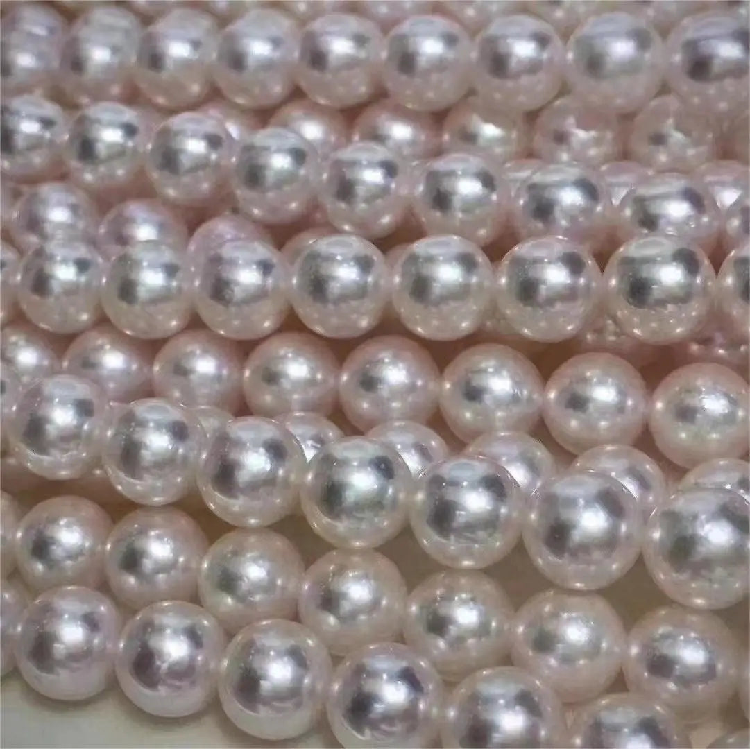 Fine Jewelry 6.5-7mm Japan Sea Water Akoya Natural Pink Luster String Pearl Necklace