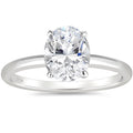 OAHLAN 925 Sterling Silver Rings 3ct Oval Cut Zirconia Diamond Solitaire Ring for Women Engagement Gift Wedding Band