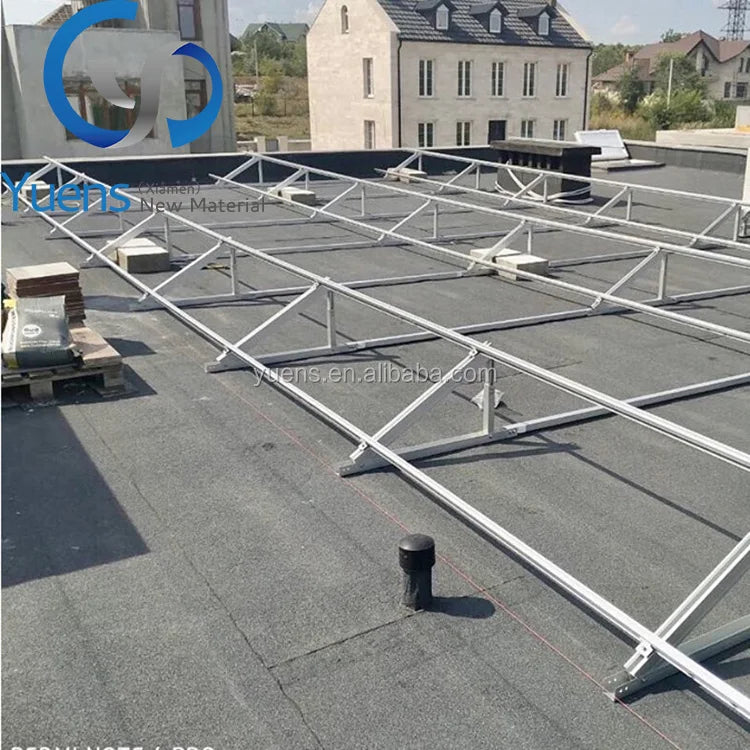Aluminum Flat Roof Solar Mount Rack - TP-3 PV Mounting Structure by YUENS