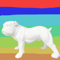Big Sale Cheap Price Resin Crafts White Bulldog Ornaments DIY Dog Sculpture Animal Statue