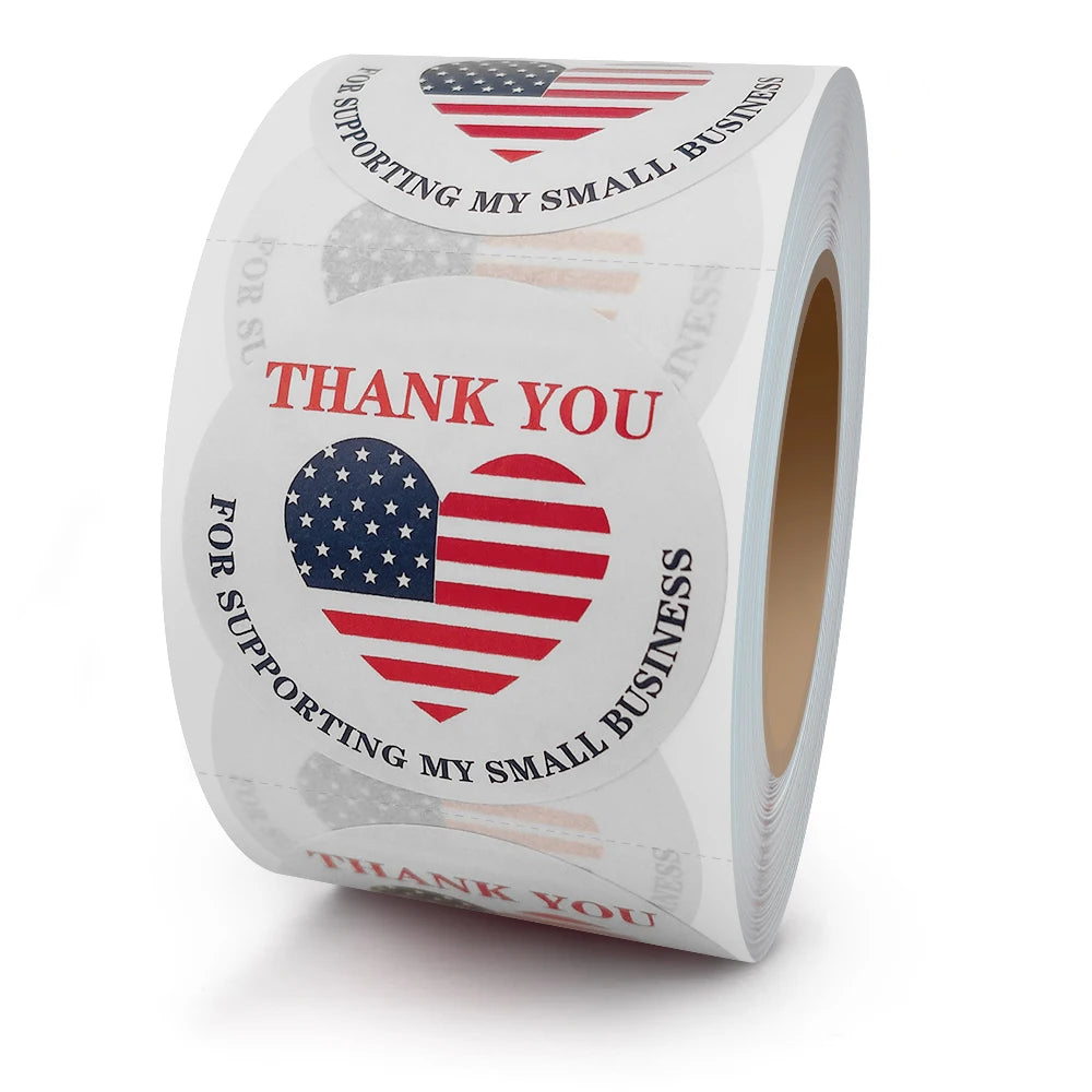 Personalized Custom Color Waterproof Paper Thank You Stickers for Gift Tags
