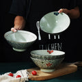 Japanese Style Porcelain Bowl High Temperature-Fired Under Glazed Hand-Painted Disposable for Restaurant Use