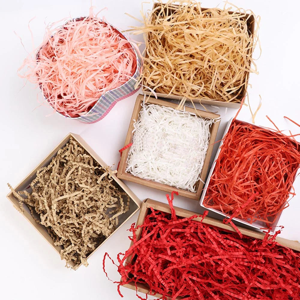 500G Each Pack Multi Color Wedding Companion Gift Box Candy Box Wrapping Shredded Paper Crinkle Cut Paper Shred Filler