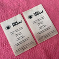 Silk Screen Printing Natural Color Satin Care Labelcustom Private Name Silk Fabric Label for Apparel