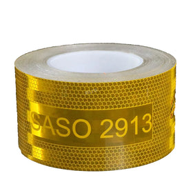 Wholesale Price Yellow Metallized PET Reflector Truck Sticker SASO 2913 Reflective Tape for Saudi Arabria